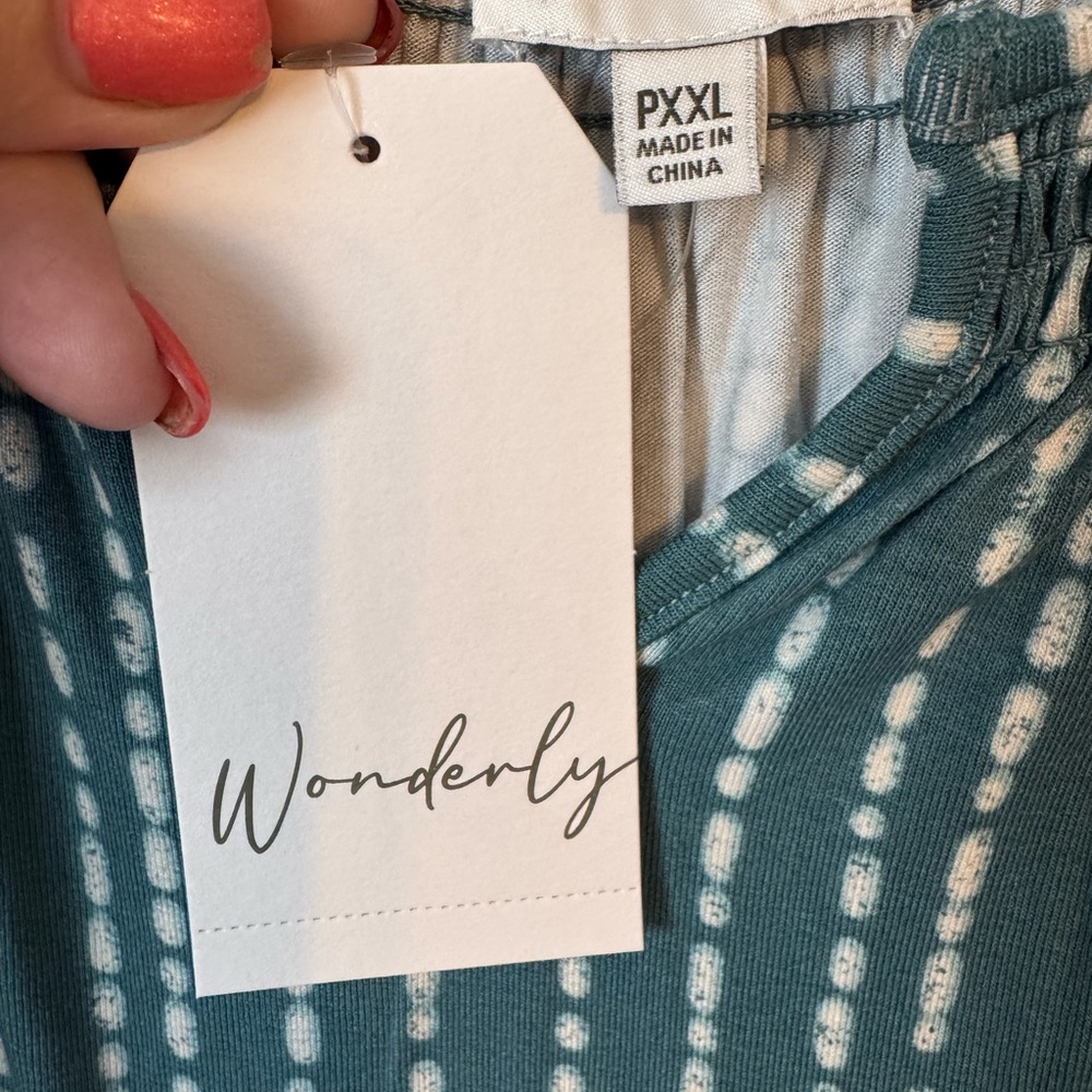 NWT Wonderly Teal Tiered Tank Top w/Sleeveless Design  XXL/PETITE  #CL - Picture 9 of 9